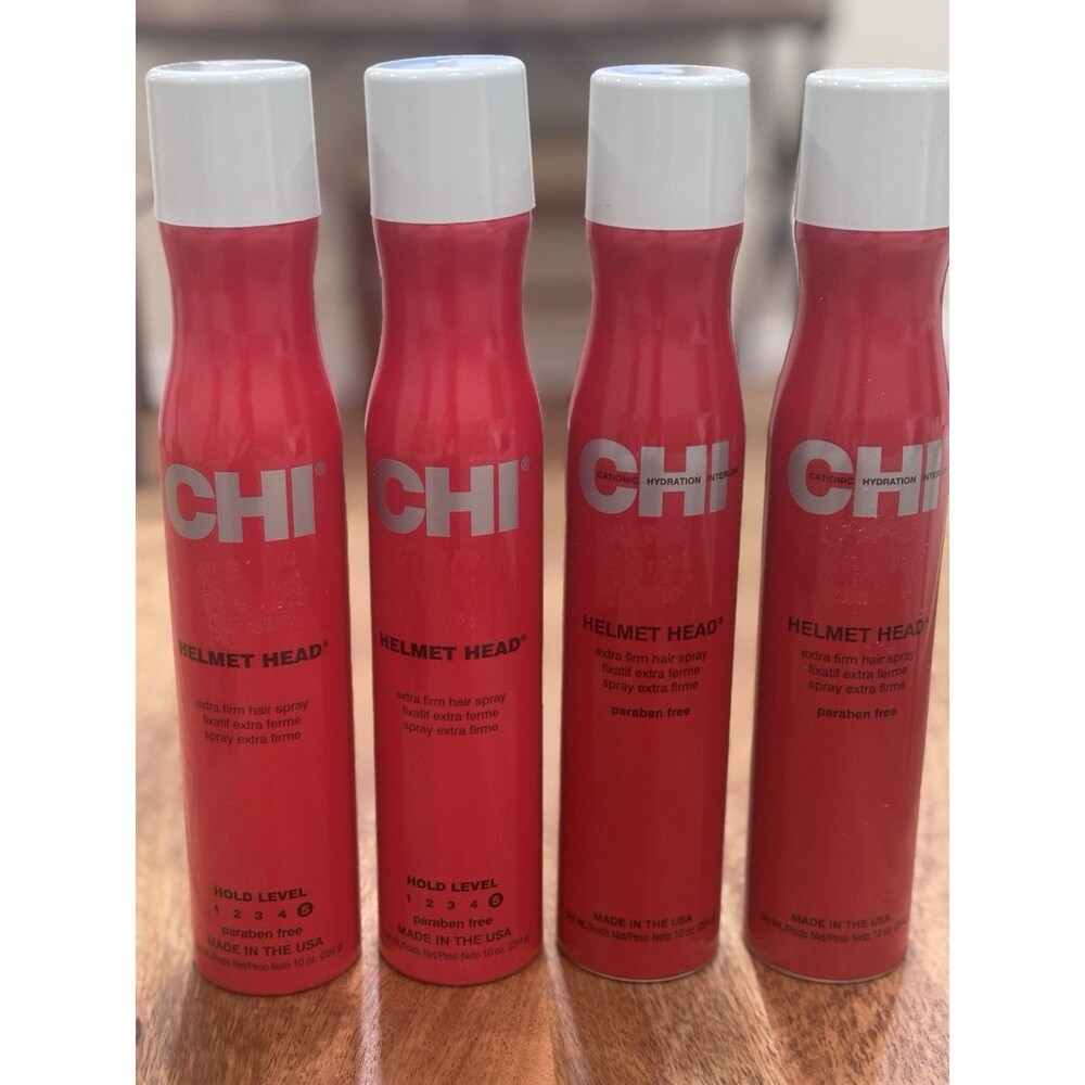 4x CHI Helmet Head Extra Firm Hair Spray 10oz NEW LOT OF 4